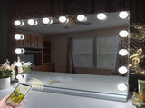 Hollywood LED Vanity Mirror Bluetooth Rectangle White Silver V178-66825
