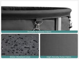 Steel Frame Laundry Basket Wheels, Black V178-56484