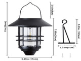 Hanging Wireless Solar Lantern, Waterproof Solar Lights with Wall Mount Kit for Garden Patio Porch V1370-AZ4-05020