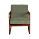 Artiss Rocking Armchair Nursing Chair Corduroy Green UPHO-E-ARM-01-COR-GN