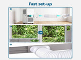 Devanti Portable Air Conditioner 5000 BTU 3-in-1 with Remote Control PAC-B-5000-WH