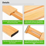 8 Pack Bamboo Adjustable Kitchen Drawer Dividers V178-36045