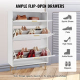 VEVOR Shoe Cabinet with 3 Flip Drawers, Shoe Cabinet for Entryway, Free Standing Shoe V952-FCXJ3C2937INYX33SV0