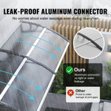 Window Door Awning Canopy 40" x 40", UPF 50 Polycarbonate Entry Door Outdoor Window Awning V952-MCZYPYCBS4040ML75V0