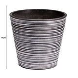 Black and White Engraved Pot 17cm V637-DP9540017