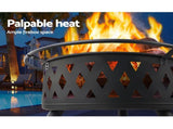 Grillz Fire Pit BBQ Grill 82cm FPIT-DIAMOND-32
