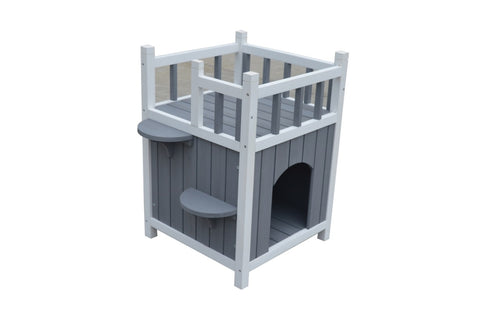 YES4PETS Cat Shelter Condo with Escape Door Rabbit Kitty Dog House Cave V278-CH363-PS7438