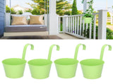 4Set Flower Plant Succulent Pot Wall Mounted Iron Planter Garden Balcony Accessory V1294-YM0901-3111210030313