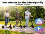 Electric Scooter 180W 18KM/H Foldable Height Adjustable Portable Riding Commuter Teens Adults ESC-180W-H178-BK