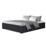 Artiss Bed Frame Double Size Gas Lift Base Charcoal TOKI BFRAME-E-TOKI-D-CHAR-AB