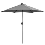 Centra 3M Outdoor Patio Umbrella Solar LED Light Grey OD1062-3M-DG