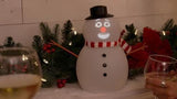 Talking Animated Snowman with Built in Projector & Speaker, Moving Mouth, Light Up Face, Plug & Play V1107-128-77392-WHT-20CM
