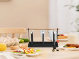 Bottle Holder Dish Drainer Bottles 6 Bottle Stand, Metal Cup Holder with Drip Tray and Bottle Dryer V1366-AZ2-W-06863