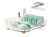 Dish Drying Rack Plastic Visualize Diversion Effluent Dish Diversion Rack for Chopsticks Bowl Plate V1294-YM0703-3118230120711