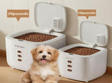 20LB Sealed Pet Food Storage Container Heavy-Duty Square PP Dispenser with Flip Lid, Easy to V1106-CWXSP002
