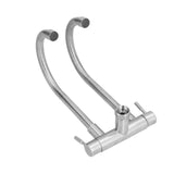 G3/4 Double Nozzle Single Cold Faucet 360 Degree Rotating 304 Stainless Steel Basin Tap for Kitchen V1294-YM0523-3112210105711