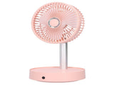 Mini Shake Head Fan Portable Folding Telescopic Electric Fan for Home Office OutdoorPink V1294-YM0721-3113210043812