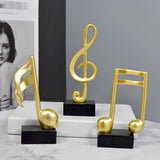 Desktop Decor,3 Pieces Music Note Resin Sculpture Table Statue Indoor Centerpiece Ornament Piano V1192-AZ-W-28050
