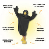 Goose Blanket Hoodie Onesie, Large Warm Wearable Flannel Blankets with Sleeves and Gooses Feet V1189-WXFWAL-20260319-00954