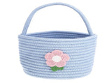 Adorable Sky-Blue Cotton Rope Basket for Home Organization 1Set V1366-AZ2-W-19220