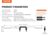 Safety Squat Bar, 318kg Fitness Squat Bar, Safety Squat Bar Attachment with Shoulder and Arm Pads, V952-GLG2YCDBS150OUNZ2V0