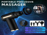 Black**Portable Deep Tissue Massager 6-Speed & 4 Heads & 15-Min TimerProfessional Muscle V1106-AMY001