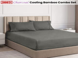 Ramesses Charcoal 2000TC Cooling Bamboo Combo Set King Single V442-KIT-FITTEDSS-2000COOLBAMBOO-CHARCOAL-KS