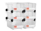 Plastic Stackable Bins, 37.7 x 21.5 x 18 cm , Plastic Containers for Organizing & V952-DDWLX6GZ14LTCARKA001V0