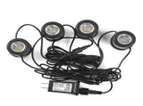 Set of 4 Warm White Pond Lights LED Submersible Fountain Lights IP68 Waterproof Underwater Landscape V1294-YM0901-3119250001912
