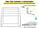 Outdoor Towel Rack Pool Towel Rack 7 Bar Curved White Freestanding Patio V952-MJJBSSXGBDDW79AY5V0