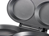 Electric Omelette Maker with Dual Non-Stick Cooking Plates, 850W Double-Sided Heating for Quick V1341-ZY-A7SWCGE3-BLACK
