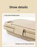 Collapsible Picnic Basket with Mini Table Lid Portable Folding Storage Crate with Cup Holders and V888-ELOSUNG41589