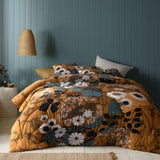 Accessorize Markle Washed Cotton Printed 3 Piece Comforter Set Queen V442-HIN-COMFORTER-MARKLE-BROWN-QS