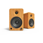 Kanto YU6 200W Powered Bookshelf Speakers with Bluetooth and Phono Preamp - Pair, Bamboo with SX26 V398-KO-YU6BAMBOO-SX26