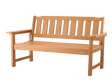 Outdoor Bench, 128 cm, 363 kg Weight Capacity for 2-3 Persons, Weatherproof Plastic Frame with V952-GYZYSLYMSSTBEEBDW001V0