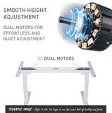 Fortia Sit To Stand Up Standing Desk, 150x70cm, 62-128cm Electric Height Adjustable, Dual Motor, V219-FURDTAFORKITS5WN