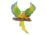 Parrot Wall Decoration Resin Vivid Flapping Hanging Parrot Statue Bird Ornament for Garden Patio V1294-YM0703-3111230091311