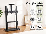 Artiss TV Stand 32-70" Universal Mobile Adjustable Height TV Stand with Wheels TV-MOUN-C75-BK