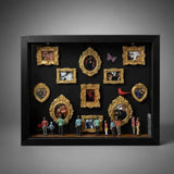 DIY Mini Memory Box Paper Cut Silhouette Shadow Box Kit with Gold Frames and Miniature Figurines for V1366-AZ2-W-14701