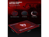 T-Wolf TF400 4-pcs Rainbow Keyboard/Mouse/Headphone/Mouse Pad Kit Set V28-ELETEQTF400