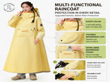 Black Full Coverage & Extended Cycling Hooded Rain Poncho with Detachable Shoe Covers, 2XL Size V888-ELOSUNG52827