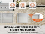 BBQ Access Door, 457x533 mm Single Outdoor Kitchen Door, Stainless Steel Flush Mount Door, Wall V952-DMABSCJM18X25F9BVV0