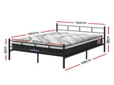 Artiss Bed Frame Double Metal Bed Frames SOL with Mattress MBED-C-SOL-0907-D