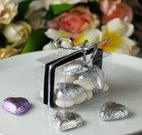 50 Pack of 5x8cm Clear PVC Plastic Folding Packaging Small rectangle/square Boxes for Wedding V382-50RECTPVC5X5X8