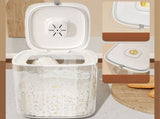 Sealed Rice Dispenser Dustproof Pest Prevention Cereal Container with Measuring Cup for Home Kitchen V1294-YM0901-3117230441611