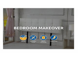 PU Leather Double Bed Deluxe Headboard Bedhead - White V63-768235
