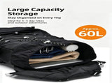 MultiPurpose Camping Hiking Backpack 60L Deep Olive Green,Nylon Daypack Equipped with Rain V1221-XM-LB5242-ZS166