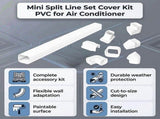 75mm 5.4m Mini Split Line Set Cover Kit PVC for Air Conditioner Installation V63-955261