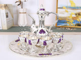 Vintage Palace Style Liquor Serving Set - Metal Pot, 6 Cups & Tray V888-ELOSUNG26396