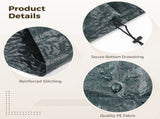 Bistro Set Cover for Patio Furniture, PE Green Table Dust Cover, 57.4" x 27.5" x 31.4" Outdoor Table V1369-AZ3-W-08790